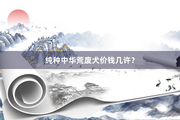 纯种中华荒废犬价钱几许？